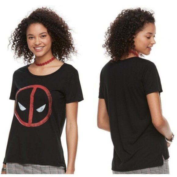 Marvel | Deadpool Face Graphic Short Sleeve Tee | Size Large - Picture 1 of 9